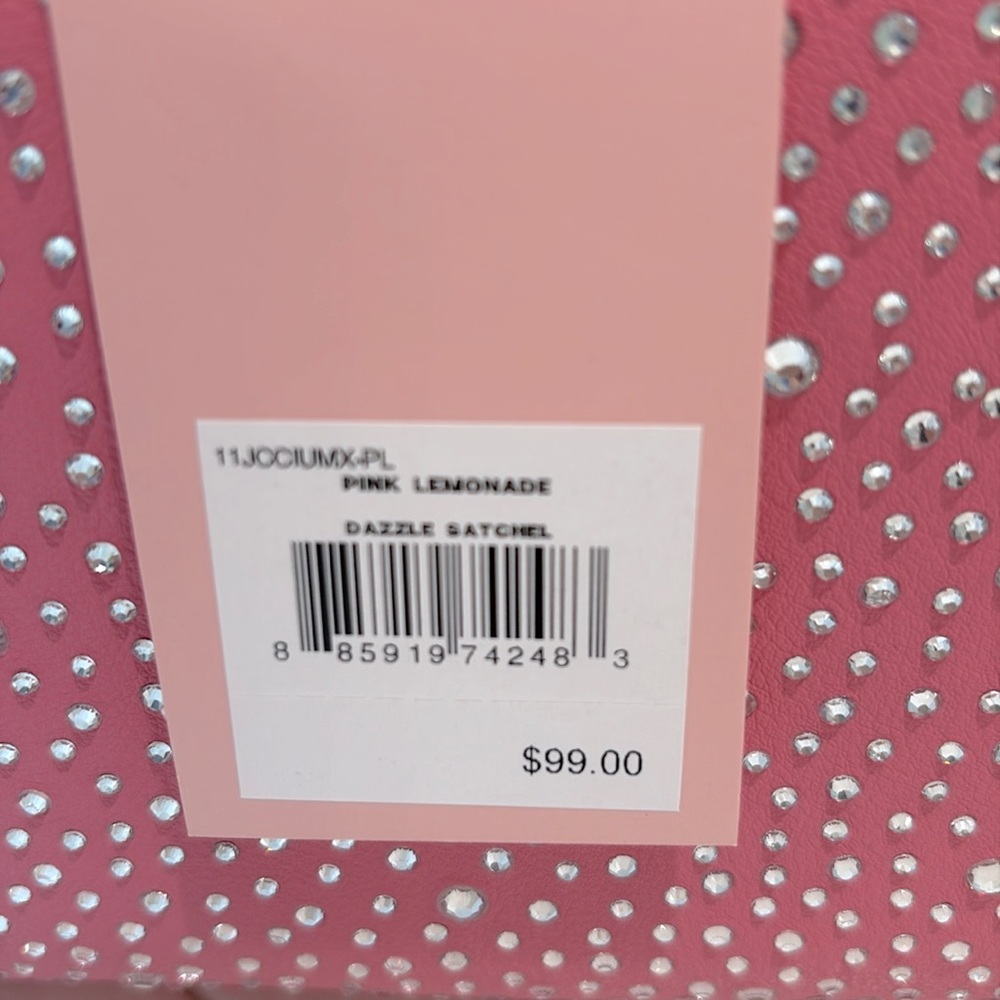 Juicy Couture Dazzle Satchel/Crossbody with Structured Design,Pink Lemonade. NWT - Picture 3 of 11